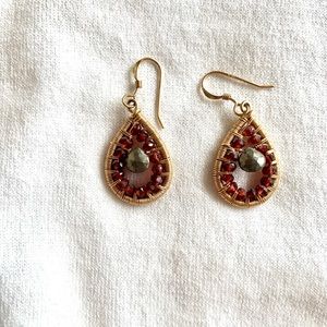 Copper/Brown/Magenta earrings